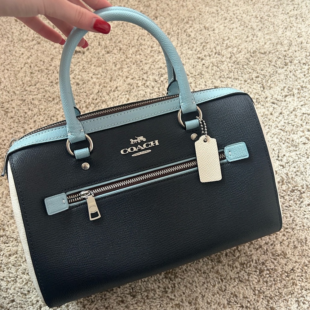 Navy Blue Coach Purse
